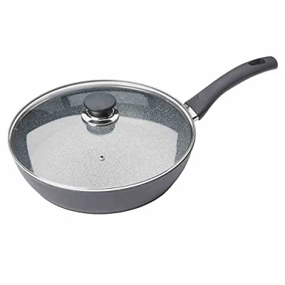 Imagen de BALLARINI Sartén Con tapa, Revestimiento antiadherente, Apta para inducción, control de temperatura, 28 cm, Aluminio, Bari Granitium