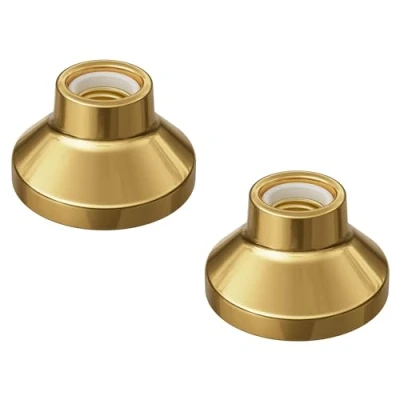 Imagen de ledscom.de 2 unid. plafón/portalámpara ELEKTRA, porcelana, oro brillante, 1x E27 máx. 300W