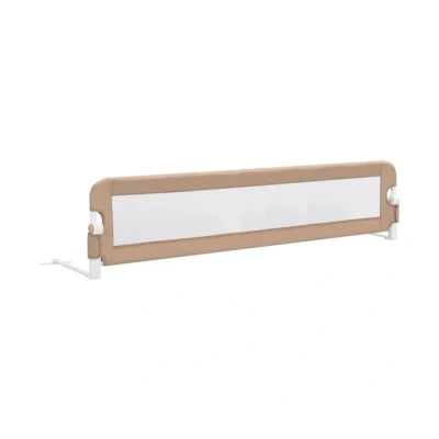 Imagen de Barandilla De Seguridad Cama Niño Vidaxl Poliéster Taupe 180x42 Cm