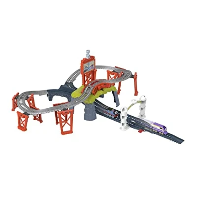 Imagen de Thomas y sus amigos Carrera Copa de Sodor Pistas para coches juguete con trenes accesorios (Mattel HFW03)