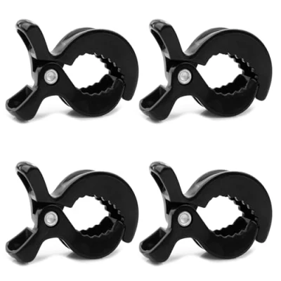 Imagen de 4 Piezas Pinzas carro bebe, para Cochecito,Clips Ganchos de Cochecito,Universal,para Cochecitos,Sillas Ruedas y Sillones Reclinables,para Asegurar Toallas,Juguetes,Ropa (Negro)