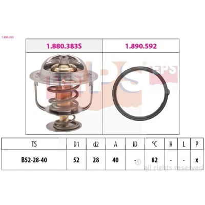 Imagen de EPS 1.880.383 Termostato, refrigerante 82 52 Made in Italy OE Equivalent con junta MAZDA: 6 Berlina, 5, 3 Hatchback