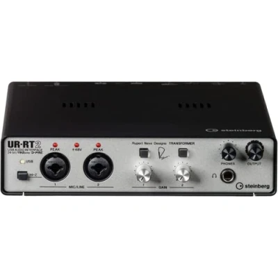 Imagen de Steinberg UR RT2 EU Interfaz de audio móvil con sonido profesional (con transformador RND, resolución 24 bits/192 kHz, preamplificador micrófono, incl. Cubase AI, Cubasis LE y dspMixFx)