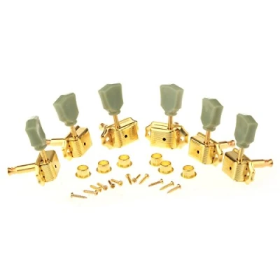 Imagen de Musiclily 3L3R Vintage Guitarra Clavijas de Afinación Clavijero para Eléctrica Acústica Epiphone Les Paul, Dorado Botón Keystone