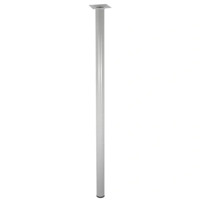 Imagen de Wagner 12127001 Classic Retro Pata para Muebles (diámetro: 30 x 700 mm, Placa de atornillado integrada 60 Rosca Interior 10 Acero Recubierto Polvo Aluminio y Plata 12127001)