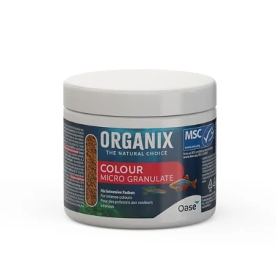 Imagen de OASE ORGANIX Micro Colour granulado, 175 ml alimento para peces en forma de acuario especies más pequeños, realza el colorido