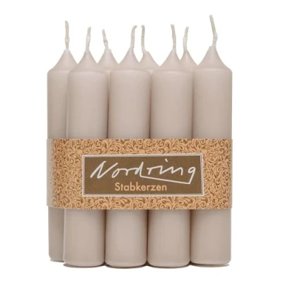 Imagen de Nordring 8 velas de varilla, 2,2 x 11 cm, sahara