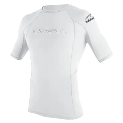 Imagen de ONEILL WETSUITS Basic Skins S/S Crew Rash Guard Shirt, Hombre, Blanco, XS