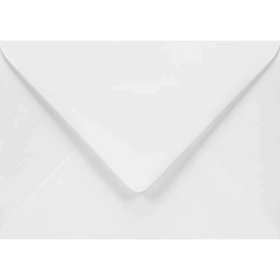 Imagen de Netuno 50 sobres blancos B6 pegamento húmedo con solapa puntiaguda, 125 x 175 mm, 120 g, Aster Smooth White sin ventana para tarjetas de felicitación