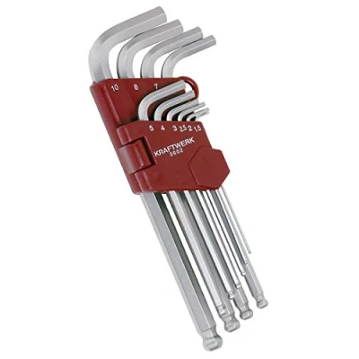 Imagen de KRAFTWERK 3604 10 pzs. Set llaves hexagonal bola macho XXL