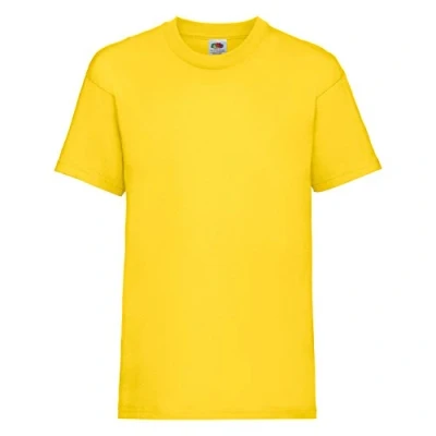 Imagen de Camiseta de manga corta para niños, la marca Fruit of the Loom, Unisex amarillo 3 años