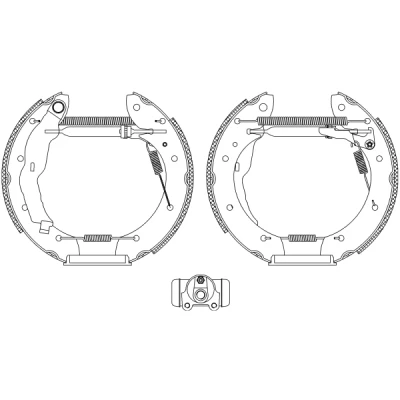 Imagen de TEXTAR Shoe Kit Pro 84050000 frenos, disco de tambor con cilindro freno rueda, accionador RENAULT: Megane Scenic