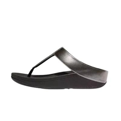 Imagen de Fitflop Fino Glitterdust Metallic Toe Post Sandals, Sandalia Mujer, Gris, 42 EU