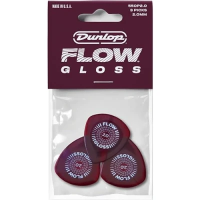 Imagen de JIM DUNLOP Púas Flow Gloss 2,00mm Saco de 3, Morado