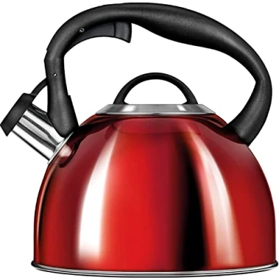 Imagen de Smile MCN13/C1 Hervidor Inducción, Tetera con Silbato, Todo Tipo de Cocinas, 3 L, Acero Inoxidable, Mango Tacto Frío, Roja