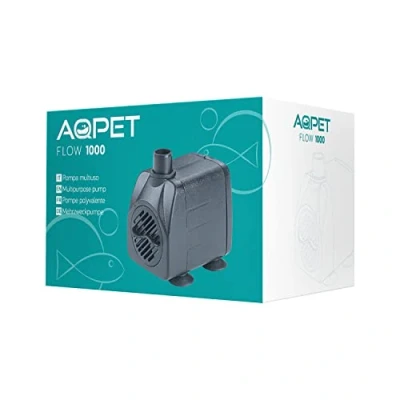 Imagen de AQPET Flow Bomba sumergible para acuarios y terrarios con caudal ajustable, flujo 1000, regulable máx. 1000 l/h