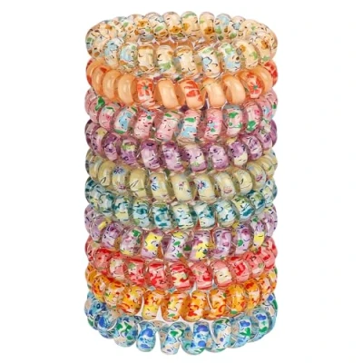 Imagen de JessLab Espiral Pelo Lazos, 10pzas Surtido Sin Rastro Lindo Plástico Cola de Caballo Plástico, No Daño Cabello Accesorio para Mujeres y Niñas
