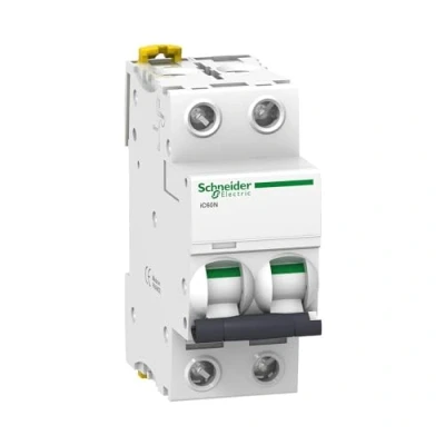 Imagen de Schneider Electric A9F74220 IC60N Disyuntor, Acti9, 2P, 20A, Curvatura C, 50/60 Hz, Blanco
