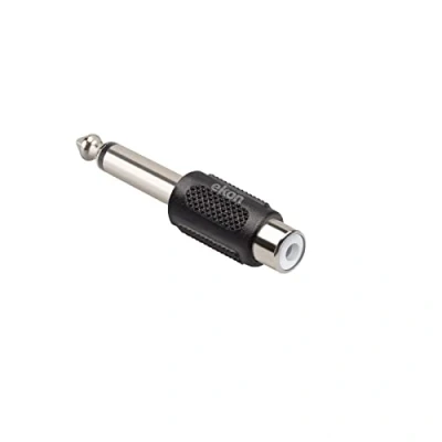 Imagen de ekon Adaptador RCA Jack 6,3 mm, Hembra Macho, para estéreo, Amplificador, Auriculares, Instrumentos Musicales, Guitarra, teclados, mezcladores, Audio doméstico, Hi Fi
