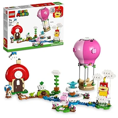Imagen de LEGO 71419 Super Mario Peach&#039;s Garden Balloon Ride Expansion Set 2023 Nuevo 7+ 453 piezas con Yoshi rosa y sapo azul