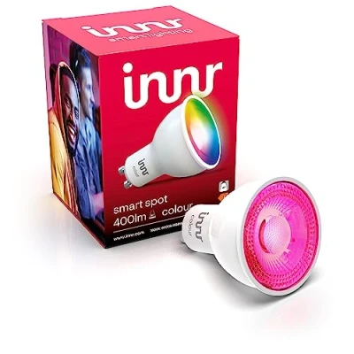 Imagen de Innr Bombilla Inteligente GU10 Blanco y Color, Spot Luz Cálida, Fria Colores, Compatible con Hue*, Alexa, Amazon Echo (4ª Gen), LED Zigbee, Regulable, 400 lúmenes 1 Pack