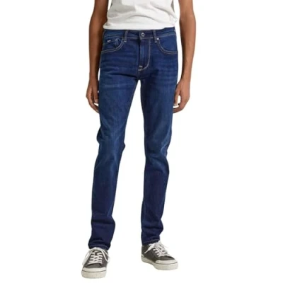 Imagen de Pepe Jeans Finsbury Vaqueros pitillo Dark blue denim, Hombre, Talla: 32x32, denim