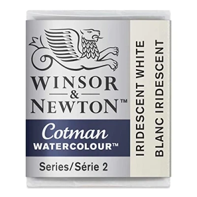 Imagen de Winsor &amp; Newton acuarela Cotman Metallics medio godet color blanco iridiscente , metálica, metálica