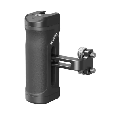 Imagen de SMALLRIG Mini Manija Lateral para Orificios Roscados de 1/4&quot; 20, Portátil Cámara Mano Izquierda o Derecha, con Zapata Fría Incorporada y Orificio Roscado 4755