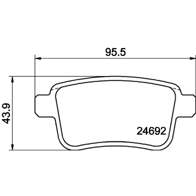 Imagen de HELLA 8DB 355 013 971 Juego de pastillas freno no preparado para indicador desgaste con tornillos pinza accesorios