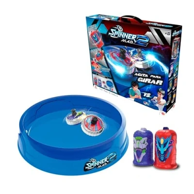 Imagen de Bizak Spinner Mad 2 Arena de Combate, Juego Batalla con Peonzas y Incluida, Niños Niñas +5 Años, Diversión Garantizada, (62006306)