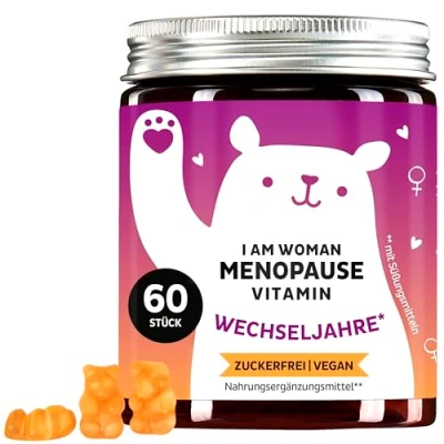 Imagen de Bears with Benefits complejo sustancias activas menopausia con aceite de onagra, biotina, selenio, vitamínico B, ácido fólico, zinc Vitaminas equilibradas para la (60 uds.)