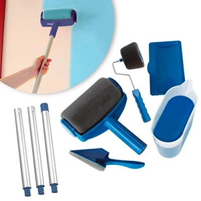 Imagen de KIT Rodillo de pintar antigoteo multifunción con depósito recargable y mango extensible Sin gotas derrames manchas