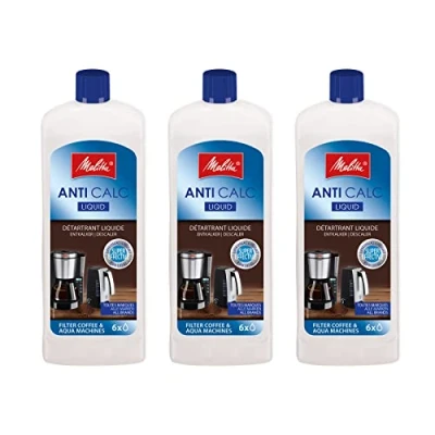 Imagen de Melitta Descalcificador líquido anticalc para cafeteras de filtro y hervidores agua (3 x 250 ml)