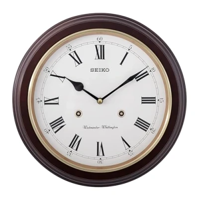 Imagen de Seiko QXH202B Reloj de Pared (con melodía la Torre Westminster e Interruptor, 31,4 x 6,1cm)