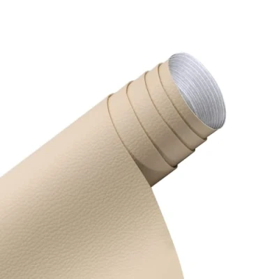 Imagen de Cuero Adhesivo Parches Polipiel, Polipiel Adhesiva Piel para Tapizar 40 x 150 cm Sofás, Asientos De Coche, Silla Oficina, Cabecera, Bolsos, Beige