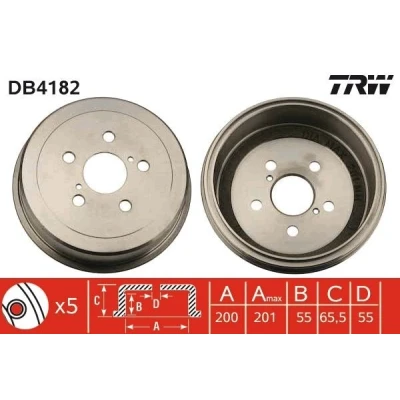 Imagen de TRW DB4182 Tambor de Freno