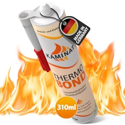 Imagen de KAMINAT adhesivo refractario ignífugo resistente al calor para ladrillos de arcilla refractaria y placas vermiculita, hasta 1000 C, fijación reparación