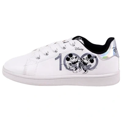 Imagen de Disney Zapatillas de Mickey y Minnie Mouse Edición 100, Unisex Adulto, Blanco, 33 EU