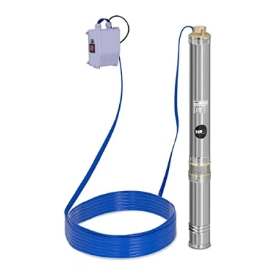 Imagen de MSW Bomba de agua sumergible para pozos SPP43 075 (Caudal máx.: 4.800 l/h, 750 W, Profundidad 88 m, Ø 95 mm, Incl. caja control, Acero inoxidable)