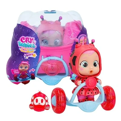 Imagen de BEBÉS LLORONES LÁGRIMAS MÁGICAS STAR LADY Coleccionable Mini Muñeca Bebé para Coleccionar, Vestida un Traje Iridiscente, Llora Lágrimas de Verdad y con una Capsula 2x1 , niños niñas 3+ años