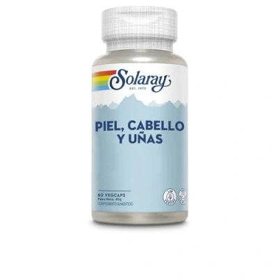 Imagen de Solaray Piel, Cabello y uñas 60 Vegcaps Complemento Alimenticio contra la caida del pelo refuerzo para piel las