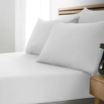 Imagen de Catherine Lansfield Sábana Bajera Ajustable So Soft Easy Iron para Cama Individual, Color Blanco