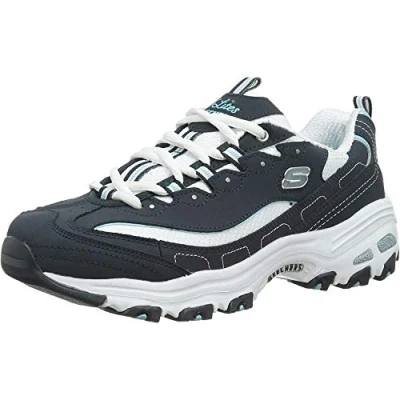 Imagen de Skechers D&#039;lites Dazzling Canvas, Zapatillas Mujer, Navy White, 39.5 EU Ancho