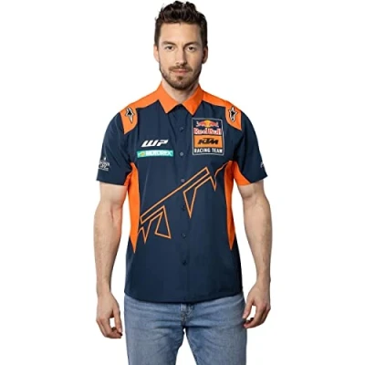 Imagen de Red Bull KTM Official Teamline Camisa para hombre Producto original, azul, L