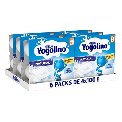 Imagen de YOGOLINO NESTLÉ Natural, a partir de 6 meses, Pack (4x100g), Fórmula mejorada