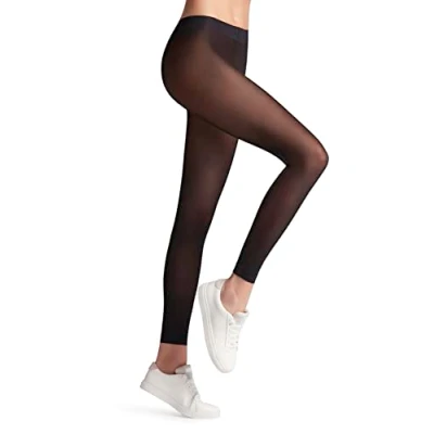 Imagen de Falke Matt Deluxe 30 DEN W LE Transparente Unicolor 1 Pieza, Leggings Mujer, Negro (Black 3009), S