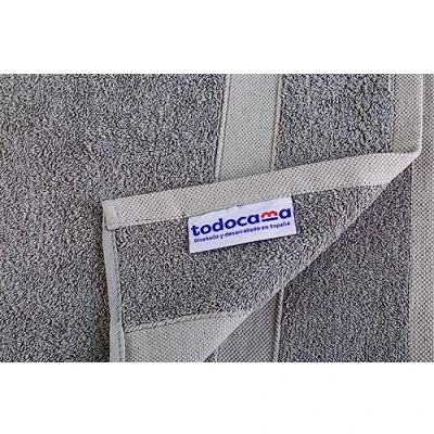 Imagen de Todocama Juego de 2 Toallas, 100% algodón 550 gsm Extra Suaves, 5503, Altamente absorbentes y Secado rápido. (Gris Claro, 100x150 cm)