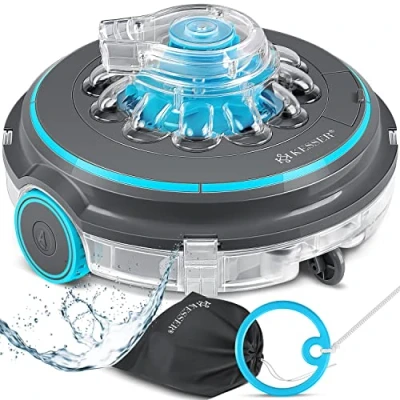 Imagen de KESSER® Aqua 9000 Robot de Limpieza Piscina con batería (Incluye Bolsa Transporte, para Piscinas hasta 80 m², Ion Litio máx. 75 min, inalámbrico, Suelos