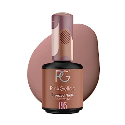 Imagen de Color de pintauñas permanente Pink Gellac 195 Bronzed Nude. Esmalte gel, calidad profesional y fácil aplicación en casa. Esmaltes uñas.
