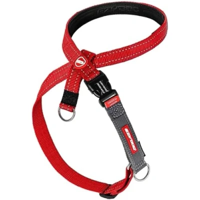Imagen de EzyDog Arnés antitirones para Perros pequeños, medianos y Grandes, Accesorios de Entrenamiento Perros, Reflectante, tamaño Ajustable (M, Rojo)